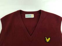 Lyle＆scott ライルアンドスコット ゴルフベスト ワインレッド サイズ42(Lサイズ相当) メンズ 01_画像4