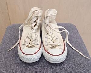 CONVERSE ALLSTAR　コンバース　オールスター　ハイカット スニーカー　アイボリー　22.5㎝　レディース　01