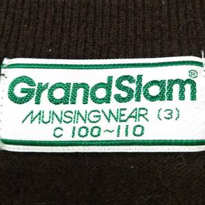 Grand slam・Munsing Wear グランドスラム・マンシングウェア ニットベスト ブラウン サイズC100～110 (M-Lサイズ相当) メンズ 01の画像3