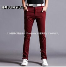 【M-L/W31】ゴルフパンツ チノパン メンズ スキニーパンツ 新品 赤 レッド ストレッチパンツ 31 M 赤 226-red-31_画像3