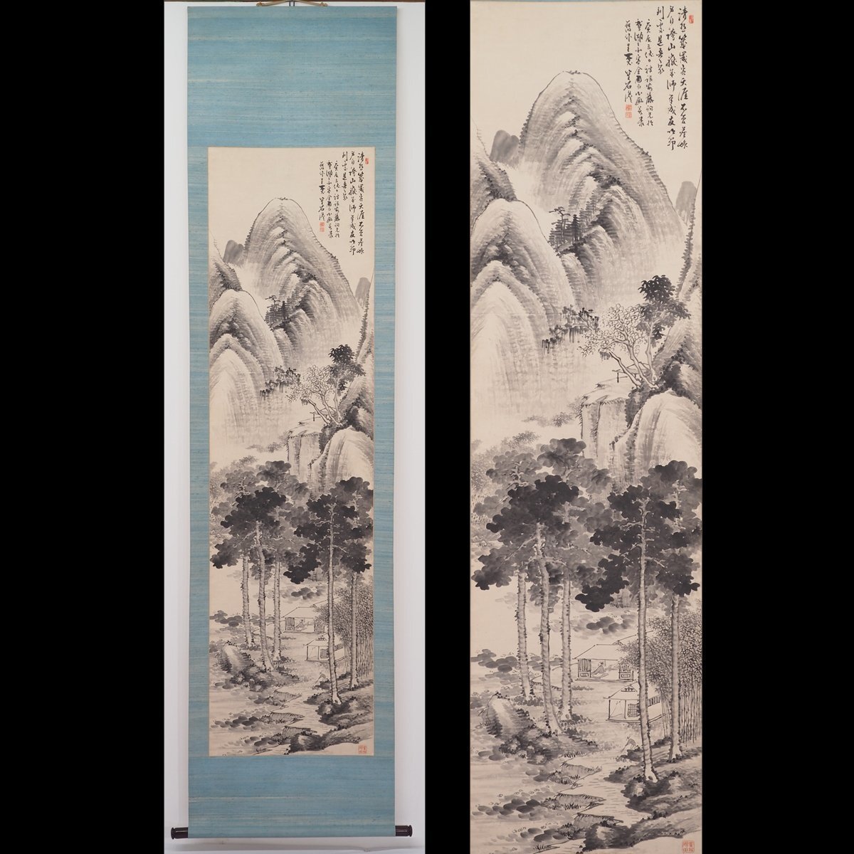 [प्रामाणिक] [वातरिकनन] [सासाफू कोसेकी] 8803 लटकता हुआ स्क्रॉल जापानी पेंटिंग कोसेकीबेई साइलेंट लैंडस्केप कोमुरा डबल बॉक्स कुमामोटो हिगो मास्टर फुकुदा ताइका सैतो कियान अंकित, चित्रकारी, जापानी चित्रकला, परिदृश्य, हवा और चाँद