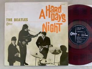 赤盤 THE BEATLES / A HARD DAY'S NIGHT ビートルズがやって来るヤァ!ヤァ!ヤァ! 国内盤 Odeon OP-8147