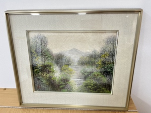 ◆同梱NG◆ △ ※静岡県発送※ 1円 山内一生 樹 和紙工芸 額装付き 絵画 LIFE008