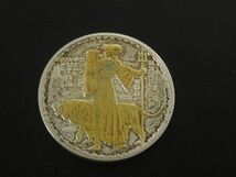 1円 イギリス ブリタニア 2ポンド 銀貨 2001年 Britannia Silver 2 Pounds Gold gilt BV890_画像2
