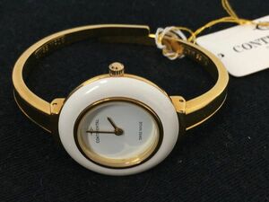 1円 ジャンク品 コンチネンタル 835-17 クオーツ レディース腕時計 ゴールドカラー EV770