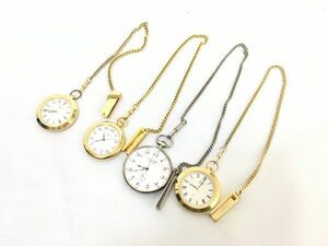 1円 ジャンク品 リコー ASCOT PARK クオーツ 懐中時計 セット EV925