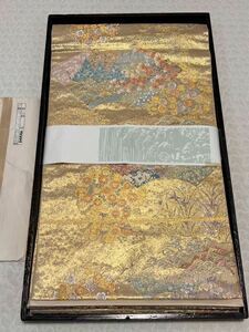 逸品 帯 名苑彩麗 袋帯 長嶋織物 正絹 着物 呉服 きもの 