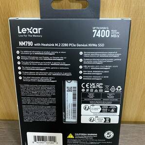 55) Lexar NM790 m.2 2280 PCIe Gen4×4 NVMe SSD 1TB ヒートシンク付き 最大読込: 7400MB/sの画像2
