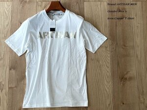 新品 ARTISAN アルチザン 日本製 ブランドロゴ プリントTシャツ 01ホワイト Mサイズ 42TY08 定価14,300円