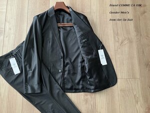 新品訳有り COMME CA ISM MEN コムサイズム ウォッシャブル デニム調ジャージーセットアップ 05ブラック LL(XL)サイズ 01GE10 定価25,800円