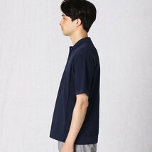 新品 COMME CA MEN コムサメン 天竺×鹿の子 パネルポロシャツ 05ブラック Lサイズ 36KY06 定価14,300円_画像6