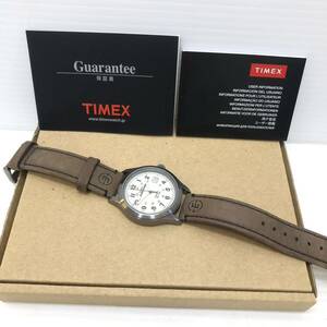 TIMEX タイメックス T49870 腕時計 クォーツ 黒文字盤 三針 レザーベルト 日付表示 5気圧防水 インディグロナイトライト ファッション雑貨