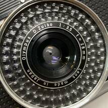 OLYMPUS オリンパス PEN ペン EE-3 フィルムカメラ コンパクトカメラ D.Zuiko 1:3.5 f=28mm 動作品 赤ベロok _画像8