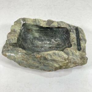 天然石 鉱物 灰皿 置物 1.5kg インテリア トレー 小物入れ 石 コレクション 工芸品 t