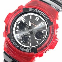 カシオ Gショック マルチバンド6 タフソーラー 腕時計 AWG-M100SRB 稼働品 ファッション小物 CASIO G-SHOCK_画像1