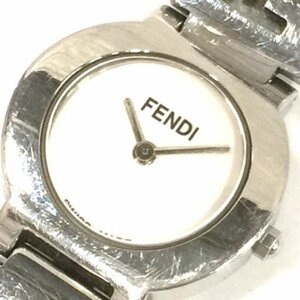 フェンディ クォーツ 腕時計 レディース ホワイト文字盤 未稼働品 ファッション小物 ブランド雑貨 3050L FENDI