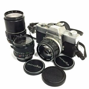 MINOLTA SRT101 MC ROKKOR-PF 1:1.4 58mm 含む 一眼レフ フィルムカメラ マニュアルフォーカス セット QR032-135