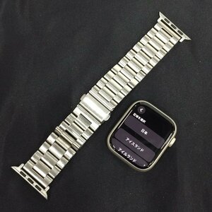 1円 Apple Watch Series8 45mm GPSモデル A2771 MNP93J/A スターライト スマートウォッチ 本体