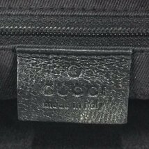 グッチ GGキャンバス トートバッグ レザー レディース ブラック ハンドバッグ ブランド小物 保存袋付 GUCCI QR034-222_画像6