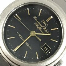 インターナショナルウォッチカンパニー IWC シャウハウゼン ポルシェデザイン クォーツ デイト 腕時計 ジャンク品_画像1