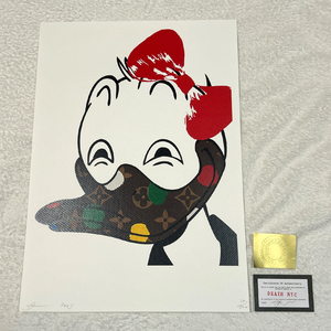 世界限定100枚 DEATH NYC ドナルドダック ルイヴィトン LOUISVUITTON Dismaland ポップアート アートポスター 現代アート KAWS Banksy