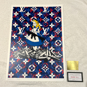 DEATH NYC 不思議の国のアリス ルイヴィトン LOUISVUITTON Dismaland 世界限定100枚 ポップアート アートポスター 現代アート KAWS Banksy