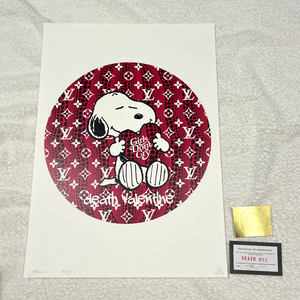 DEATH NYC スヌーピー SNOOPY ヴィトン VUITTON 草間彌生 ポップアート PEANUTS 世界限定100枚 アートポスター 現代アート KAWS Banksy