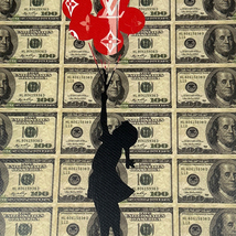 世界限定100枚 DEATH NYC バンクシー Banksy「風船と少女」ルイヴィトン LOUISVUITTON ポップアート アートポスター 現代アート KAWS_画像4