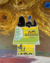 DEATH NYC スヌーピー SNOOPY エルメス HERMES ゴッホ 星月夜 世界限定100枚 ポップアート PEANUTS アートポスター 現代アート KAWS Banksy_画像3