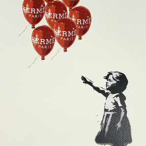 DEATH NYC バンクシー Banksy「風船と少女」エルメス HERMES Dismaland 世界限定100枚 ポップアート アートポスター 現代アート KAWSの画像3