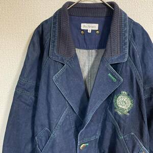  Vintage jacket Denim Denim jacket indigo indigo blue retro PIA SPORTSdo Le Mans sleeve 