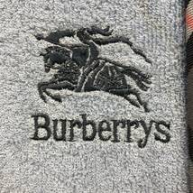 H Burberrys バーバリーズ BURBERRY バーバリー タオルシーツ ブルー 綿100% 140×240cm タオルケット シーツ 掛け布団 敷布団 寝具 _画像3