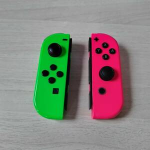 ★ジャンク　Nintendo Switchコントローラー Joy-Con(L) ネオングリーン(R) ネオンピンク　　　何本でも同梱可★