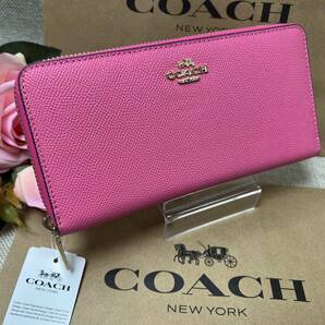 コーチ COACH 財布 長財布 ロング ジップ アラウンド ウォレット ストラップ付き ホワイトディ プレゼント 贈り物 新品 F52372 A221