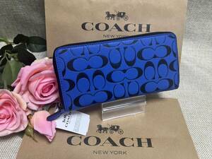 コーチ COACH 財布 長財布 アコーディオン ウォレット シグネチャー ラウンドファスナー プレゼント 贈り物 ギフト 新品 CA298 A081