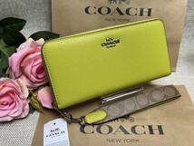 コーチ COACH 長財布 財布 シグネチャー キャンバス ロング ジップ アラウンド ウォレット プレゼント 財布 レディース 新品 CK427 A204_画像1