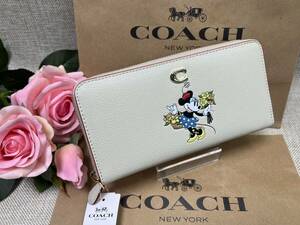 コーチ COACH 長財布 財布 アコーディオン ジップ リジェネラティブ 100周年限定コレクション ミニーマウス プレゼント CH472 A073