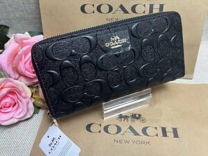 コーチ COACH 長財布 財布 シグネチャー メンズ レディース 財布 アウトレット ブラック 新品 プレゼント 贈り物 ギフト F53834 A106