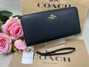 コーチ COACH 長財布 財布 ロングジップ アラウンド ウォレット ペブルド レザー プレゼント 贈り物 ギフト 新品 ブランド C4451 A215 