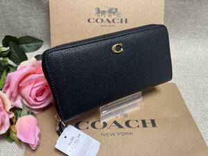 コーチ COACH 長財布 財布 ペブルド レザー ロゴ アコーディオン ジップ ウォレット ラウンドファスナー プレゼント CC489 A082