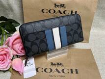 コーチ COACH 長財布 財布 シグネチャー ラウンドジップウォレット 財布 父 彼氏 プレゼント財布 メンズ 新品 F26070 A120 _画像3