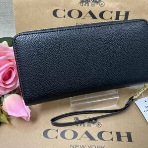 コーチ COACH 長財布 財布 ロングジップ アラウンド ウォレット ペブルド レザー プレゼント 贈り物 ギフト 新品 ブランド C4451 A215 の画像3