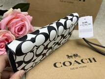 コーチ COACH 長財布 財布 シグネチャー キャンバス ロング ジップ アラウンド ウォレット ラウンドファスナー ブラックマルチ CP409 A339_画像6