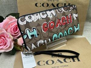 コーチ COACH 長財布 財布 シグネチャー ミント サーフ COACH X MINT + SERF コラボ 長財布 ロングジップアラウンド キャンバス CM837 A331