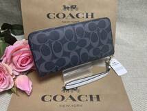 コーチ COACH 長財布 シグネチャー アコーディオン ラウンドファスナー ロング ジップ アラウンド プレゼント ギフト C4452 A040 _画像3