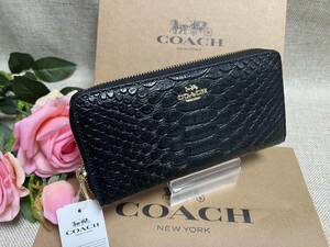 コーチ COACH 長財布 財布 スネーク型押し クロコダイル レザー エンボスドスネークレザー ジッピーウォレット プレゼント F53659 A180 