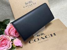 コーチ COACH 二つ折り長財布 ブランド メンズ ファッション ロングウォレット 黒 シンプル ファッション プレゼント F74978 A136_画像4