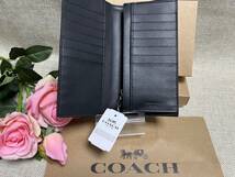 コーチ COACH 二つ折り長財布 ブランド メンズ ファッション ロングウォレット 黒 シンプル ファッション プレゼント F74978 A136_画像5