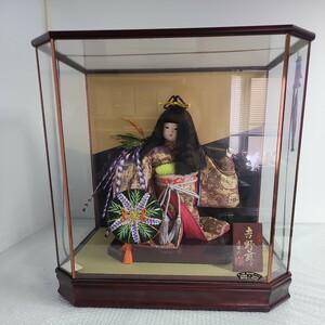 特選　 吉野舞　人形 　清風作　節句 五月人形 日本人形 置物 飾り インテリア ガラスケース入り