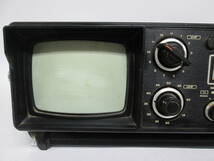 【0306n S9912】HITACHI 日立白黒テレビ MARK5 K-59 IC/トランジスタ式 1979年製 カセットレコーダー ラジカセ ジャンク_画像2